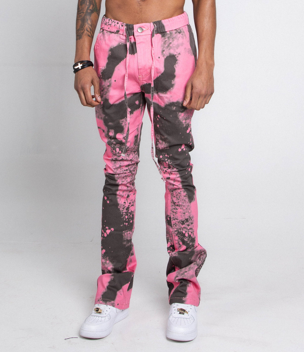 AJ04L COLOR DYE LOOSE JEANS