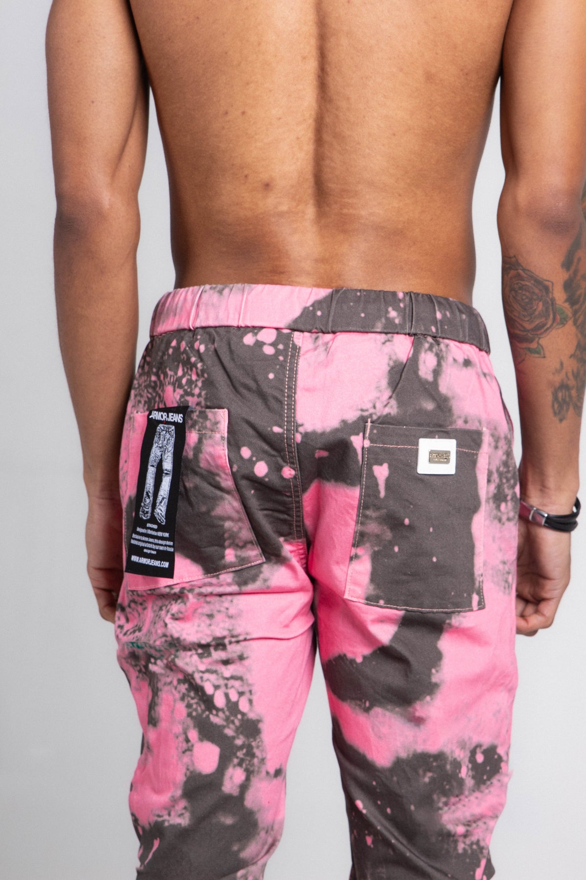 AJ04L COLOR DYE LOOSE JEANS